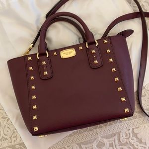 Michael Kors studded grape crossbody